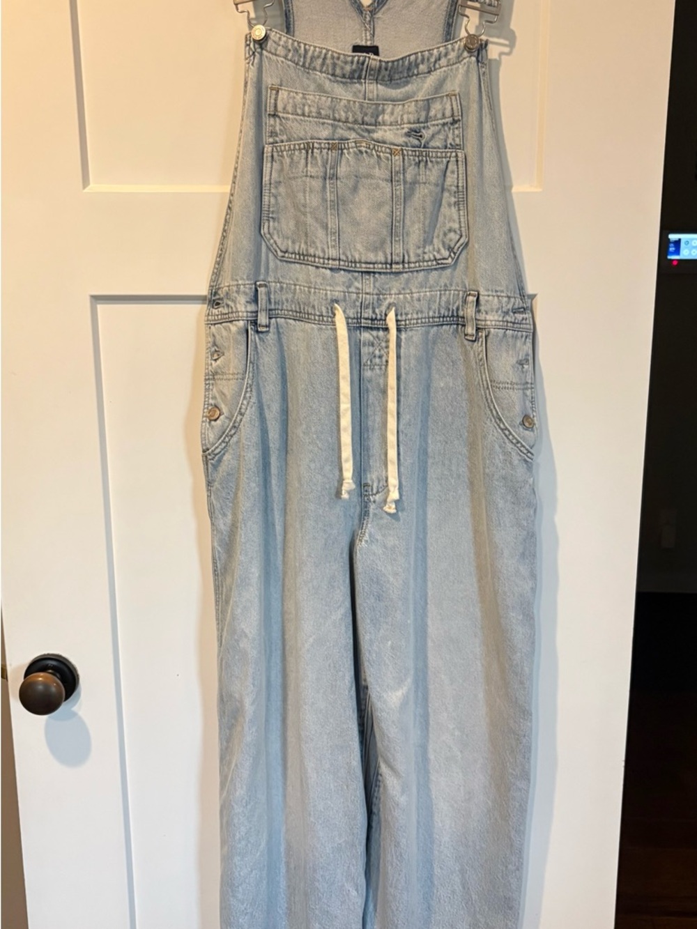 GAP Light Blue Denim Overalls with Bib Patch
